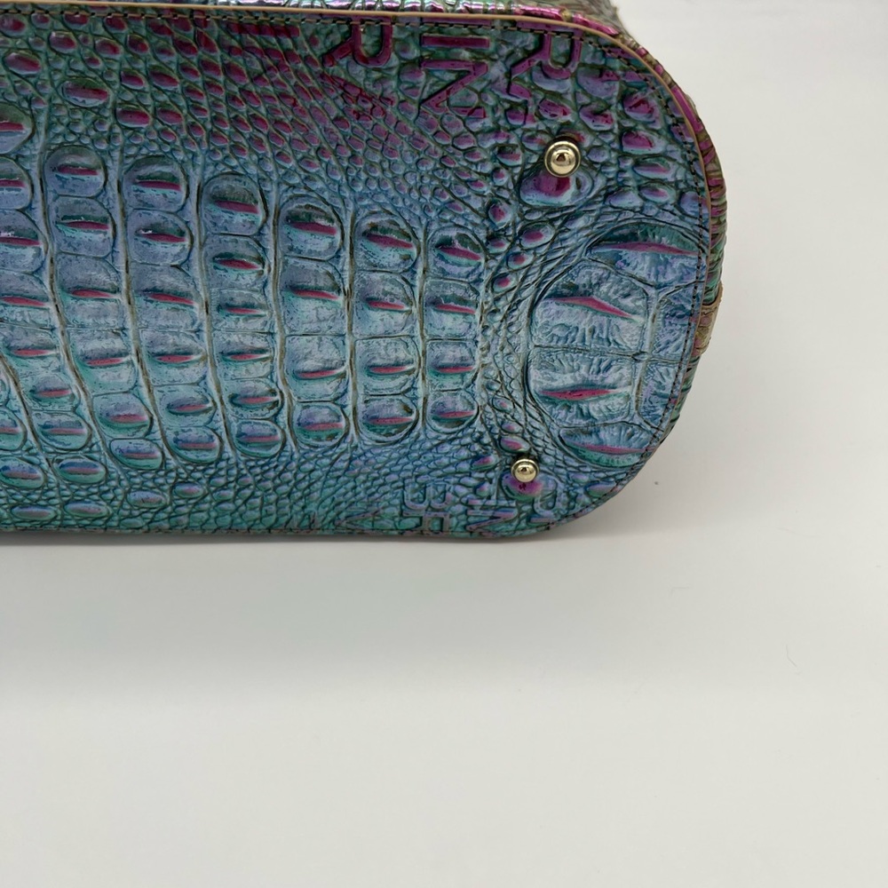 Brahmin Iridescent Multi Croc-Embossed Tote with Gold Hardware - Picture 12 of 12